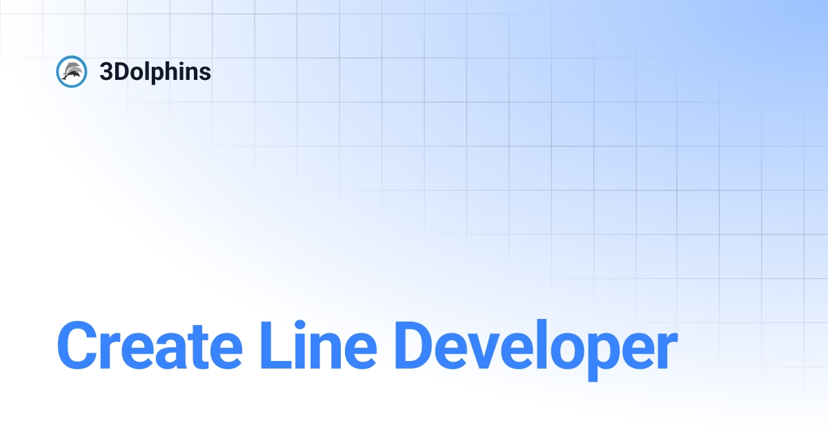 Create Line Developer | 3Dolphins ID | 3Dolphins
