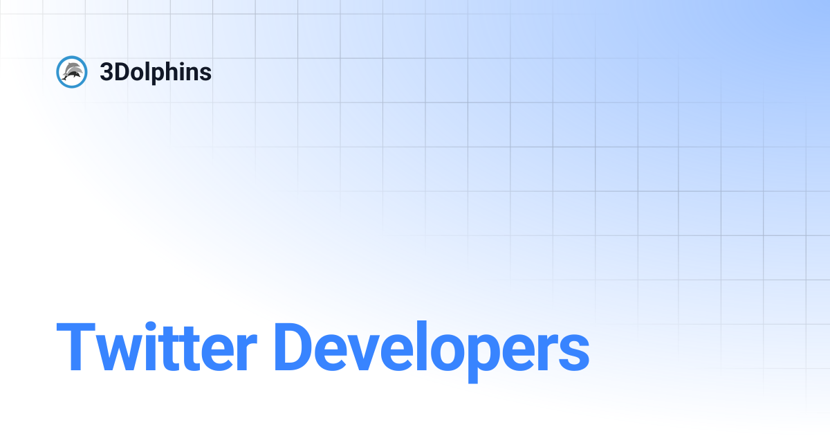 Twitter Developers | 3Dolphins